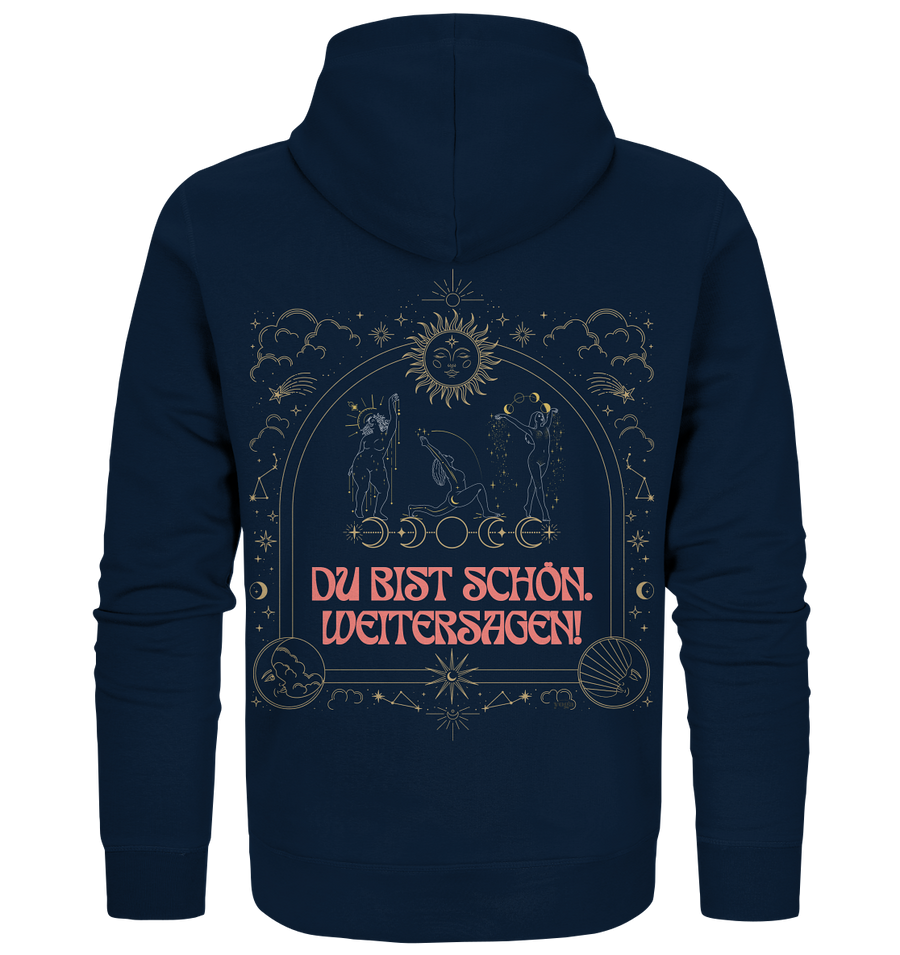 fly Lieblingsshirts - Du bist scshön. Weitersagen - Organic Zipper