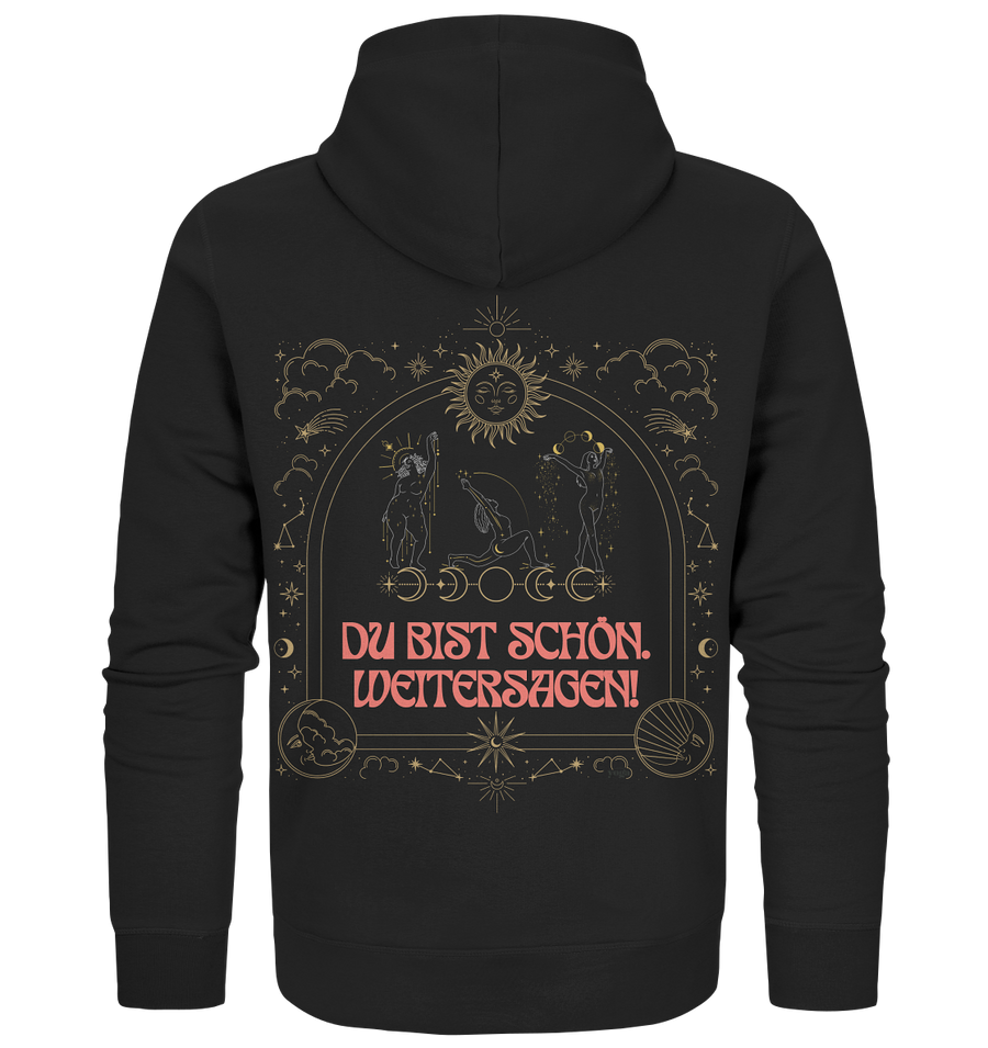 fly Lieblingsshirts - Du bist scshön. Weitersagen - Organic Zipper