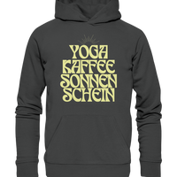 fly Lieblingsshirt - Yoga, Kaffee, Sonnenschein - Organic Basic Hoodie